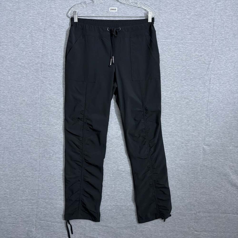 XCVI Wearables Women's Size Small Black Active Jules Straight Ruched Pants